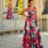 Vestido de Cerimónia Estampado Chic